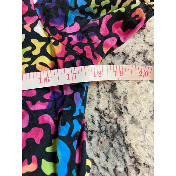 Wonderwink Womens Scrub Top XS Multicolor Animal Print Cotton Workwear - Picture 5 of 6